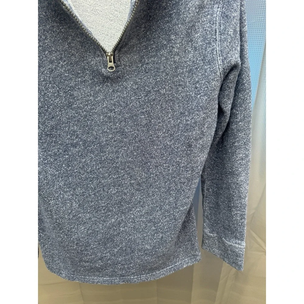 The Children's Place Heathered Navy Quarter Zip Fleece Sweater SZ L 10/12